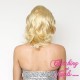 Short 20cm Straight Dumb Blonde Synthetic Lace-Front Wig