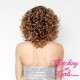 Short 25cm Blended Rooted Honey Blonde Synthetic Lace-Front Wig
