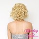 Short 20cm Dumb Blonde Synthetic Lace-Front Wig
