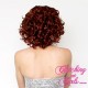 Short 20cm Orange Brown Synthetic Lace-Front Wig