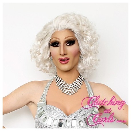 Short white lace front on sale wig