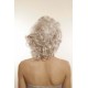 Short 20cm Pure Platinum Synthetic Lace-Front Wig