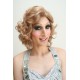 Short 20cm Honey Blonde Synthetic Lace-Front Wig