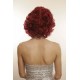 Short 20cm Maroon Red Synthetic Lace-Front Wig