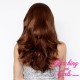 Medium 40cm Straight Brown Eyed Girl Synthetic Lace-Front Wig