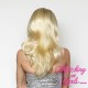 Medium 40cm Straight Blended Rooted Dumb Blonde Synthetic Lace-Front Wig