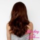 Medium 40cm Straight Blended Rooted Brown Eyed Girl Synthetic Lace-Front Wig