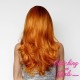Medium 45cm Straight Blended Rooted Orange Synthetic Lace-Front Wig