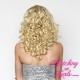 Medium 40cm Blended Rooted Dumb Blonde Synthetic Lace-Front Wig