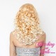 Medium 45cm Peaches & Cream Synthetic Lace-Front Wig