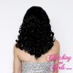 Medium 40cm Bitch Black Synthetic Lace-Front Wig