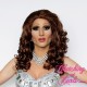 Medium 40cm Brown Eyed Girl Synthetic Lace-Front Wig