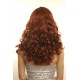 Medium 40cm Orange Brown Synthetic Lace-Front Wig