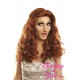 Medium 40cm Orange Brown Synthetic Lace-Front Wig