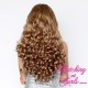Long 60cm Blended Rooted Honey Blonde Synthetic Lace-Front Wig