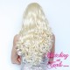 Long 60cm Blonde Bombshell Synthetic Lace-Front Wig