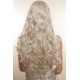 Long 60cm Pure Platinum Synthetic Lace-Front Wig
