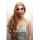 Long 60cm Honey Blonde Synthetic Lace-Front Wig