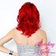Short 25cm Straight RiRi Red Synthetic Lace-Front Wig