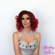 Short 25cm RiRi Red Synthetic Lace-Front Wig