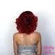 Short 25cm RiRi Red Synthetic Lace-Front Wig