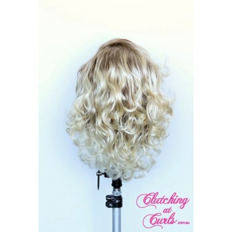 Short 25cm Rooted Dumb Blonde Synthetic Extension