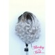 Short 25cm Rooted Pure Platinum Synthetic Extension