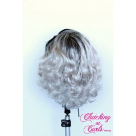 Short 25cm Rooted Pure Platinum Synthetic Extension