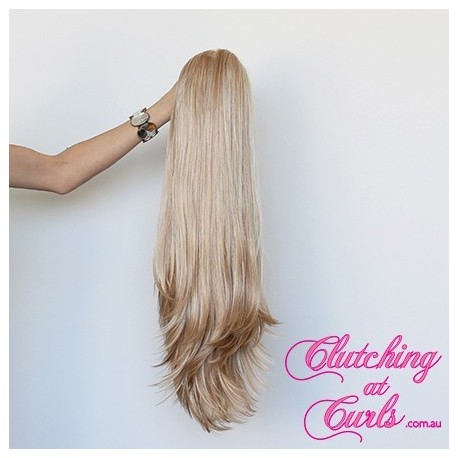 Long 60cm Straight Butterscotch Synthetic Extension