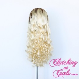 Long 60cm Rooted Dumb Blonde Synthetic Extension