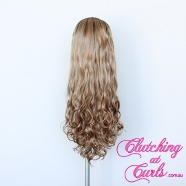 Long 60cm Rooted Honey Blonde Synthetic Extension
