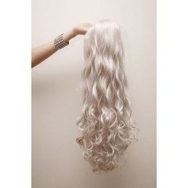 Long 60cm Pure Platinum Synthetic Extension