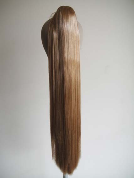 70cm Honey Blonde Synthetic Ponytail Extension Natural Extensions