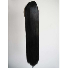 70cm Bitch Black Synthetic Ponytail Extension