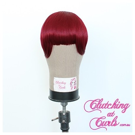 Maroon Red Clip-In Synthetic "Chi Chi Bangs" Fringe