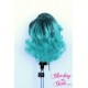 Short 25cm Rooted Gaga Blue Synthetic Extension