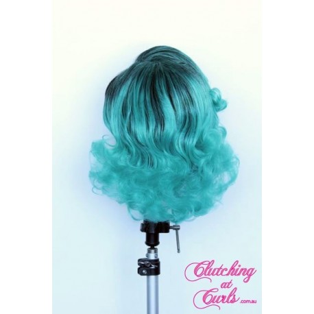 Short 25cm Rooted Gaga Blue Synthetic Extension