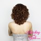 Short 25cm Rooted Brown Eyed Girl Synthetic Lace-Front Wig