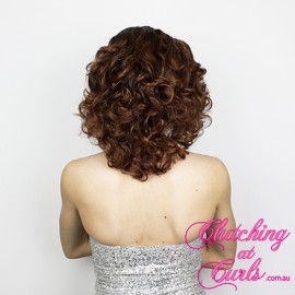 Short 25cm Rooted Brown Eyed Girl Synthetic Lace-Front Wig