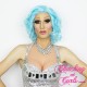 Short 20cm Baby Blue Synthetic Lace-Front Wig