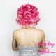 Short 20cm Pink Bits Synthetic Lace-Front Wig