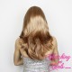 Medium 40cm Straight Honey Blonde Synthetic Lace-Front Wig