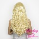 Long 60cm Dumb Blonde Synthetic Lace-Front Wig