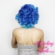 Short 20cm Azure Synthetic Lace-Front Wig
