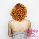 Short 20cm Rooted Orange Synthetic Lace-Front Wig
