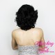 Short 20cm Bitch Black Synthetic Lace-Front Wig
