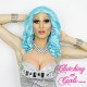 Medium 40cm Baby Blue Synthetic Lace-Front Wig