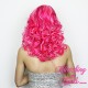 Medium 40cm Fifty Shades of Pink Synthetic Lace-Front Wig