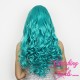 Long 60cm Gaga Blue Synthetic Lace-Front Wig