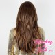 Medium 43cm Straight Layered Golden Brown "Caitlyn" Synthetic Mono-Top Lace-Front Wig